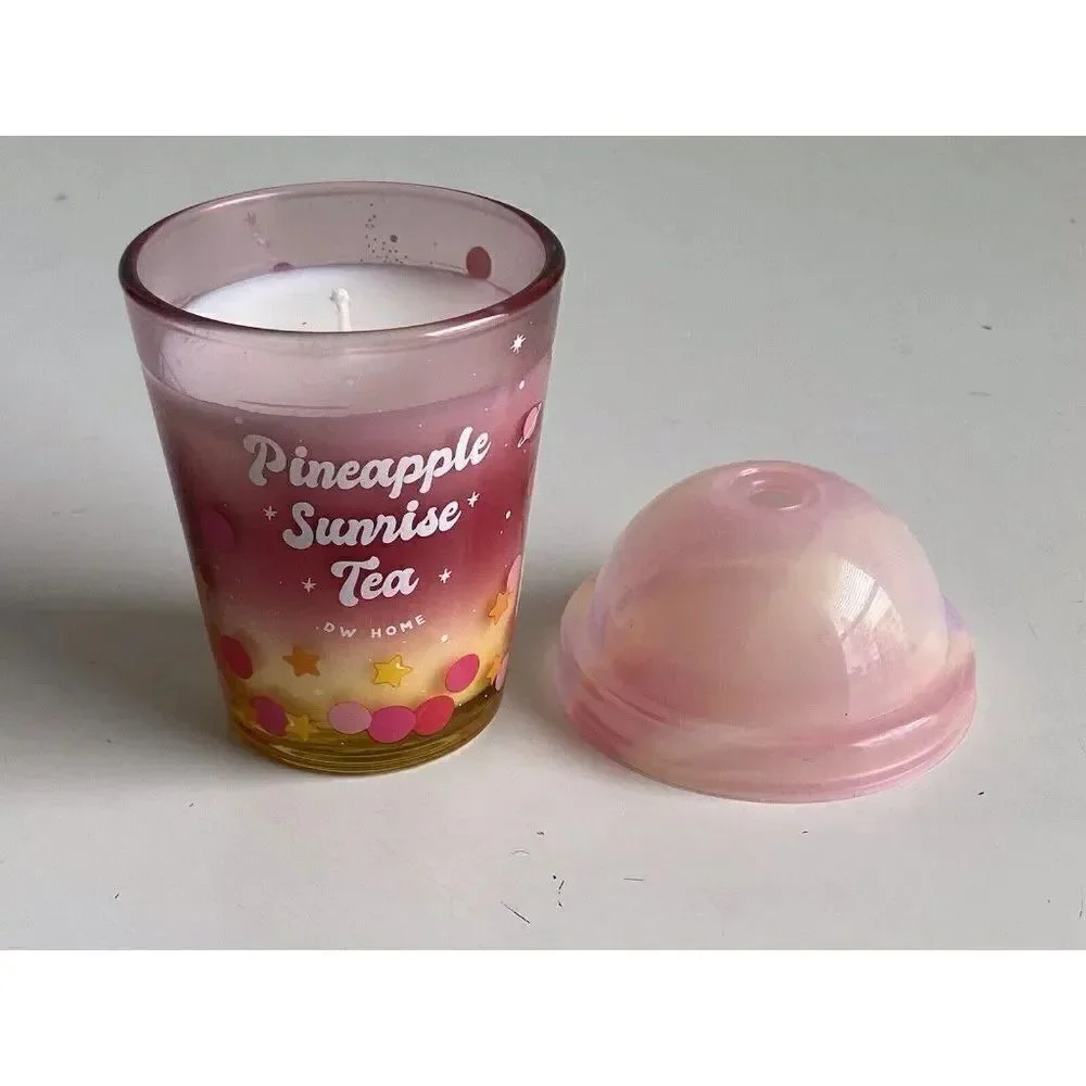 DW Home Pineapple‎ Sunrise Tea Candle Cup 4.3 OZ Richly Scented Mini Single Wick